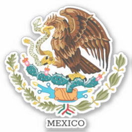 Mexiko & Eagle, Mexikanska Flagga Klistermärken