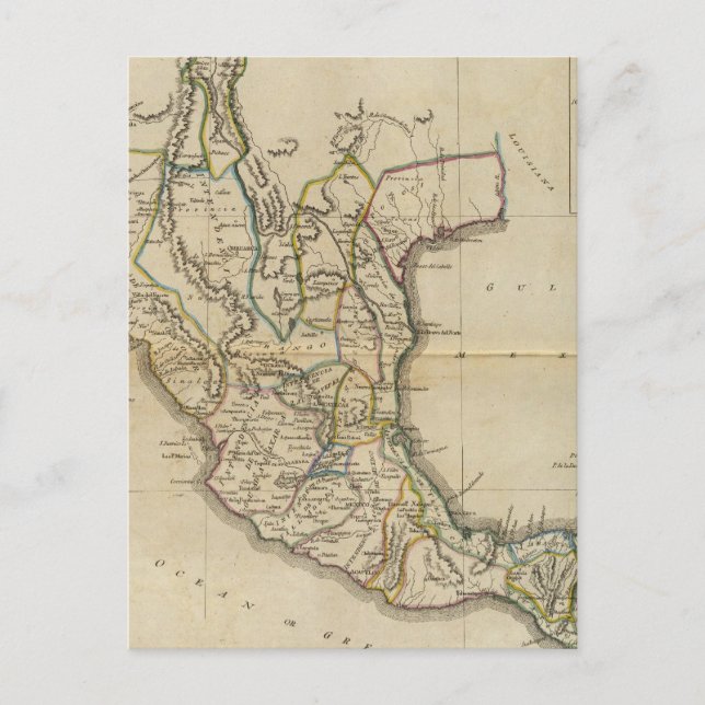 Mexiko eller Nya Spanien Vykort (Framsida)