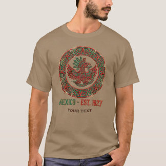 Mexiko EST. 1927 Aztekisk Örn Crest Vintage T Shirt