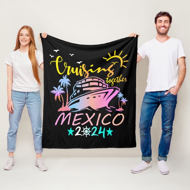 Mexiko familjekryssning fleecefilt (På plats)