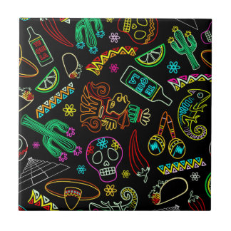 Mexiko Fiesta Mönster Kakelplatta