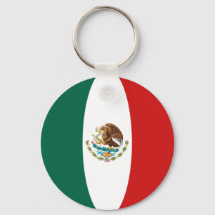 Mexiko Fisheye Flagga Keychain Nyckelring
