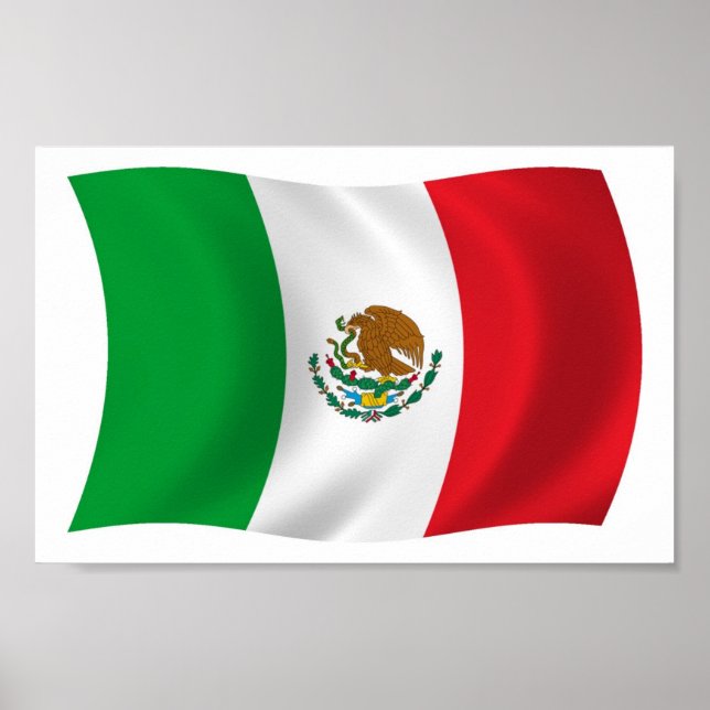Mexiko Flagga Affisch Print (Framsidan)