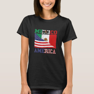 Mexiko Flagga American Flagga Proud Mexican Roots  T Shirt