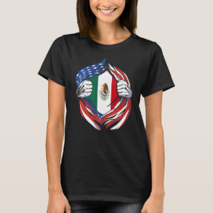Mexiko Flagga American Proud of My Mexican Heritag T Shirt
