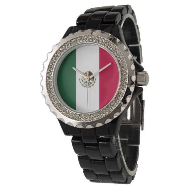 Mexiko flagga armbandsur (Vinklad)