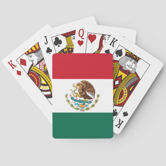 Mexiko Flagga, Bandera de Mexikanska republiken Casinokort (Baksidan)