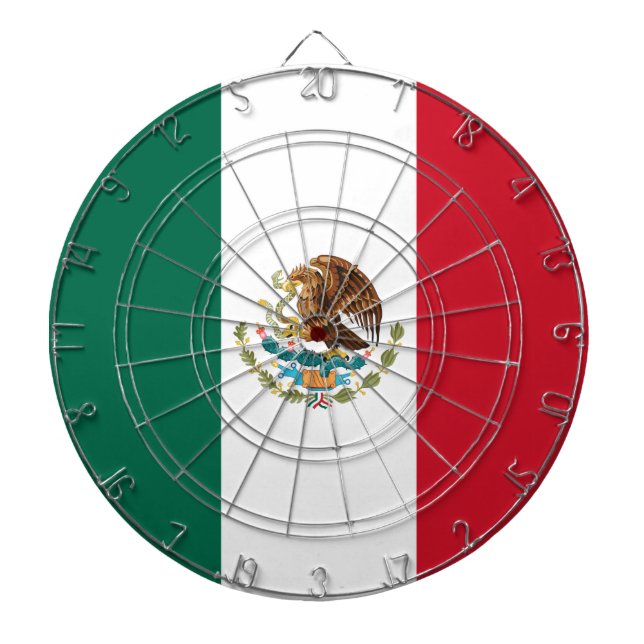 Mexiko Flagga, Bandera de Mexikanska republiken Darttavla (Framsidan)