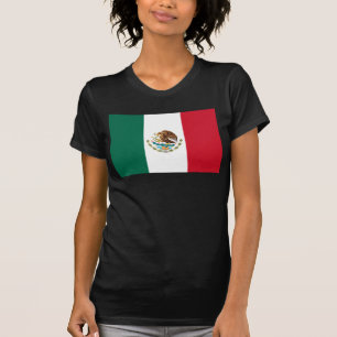 Mexiko Flagga, Bandera de Mexikanska republiken T Shirt