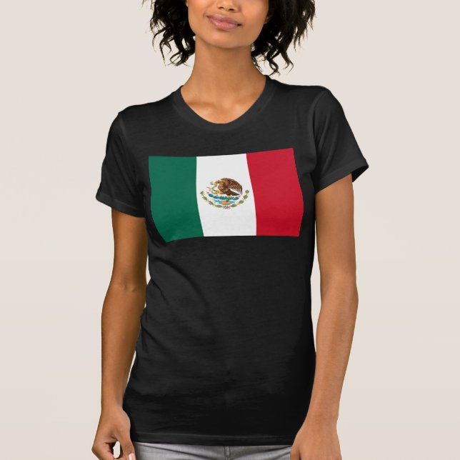 Mexiko Flagga, Bandera de Mexikanska republiken T Shirt (Framsida)