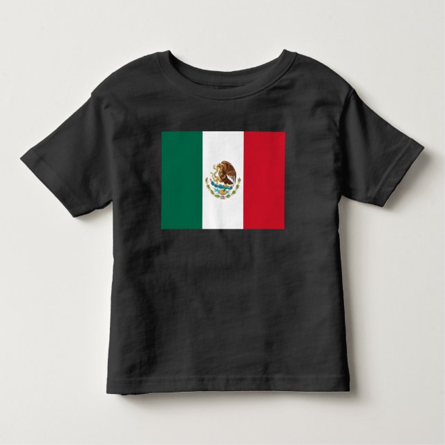 Mexiko Flagga, Bandera de Mexikanska republiken T Shirt (Framsida)