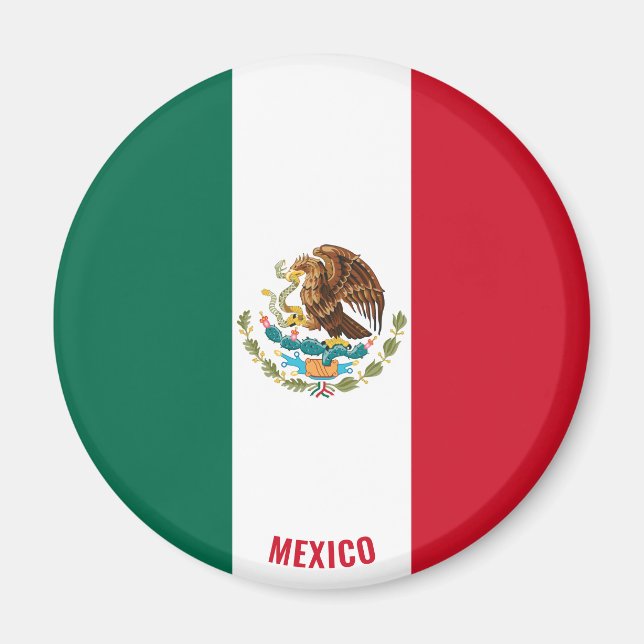 Mexiko Flagga Charming Patriotic Magnet (Framsidan)