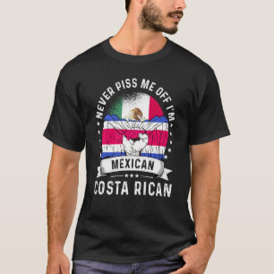 Mexiko Flagga Costa Rica Pridet Grown Humor Citize T Shirt