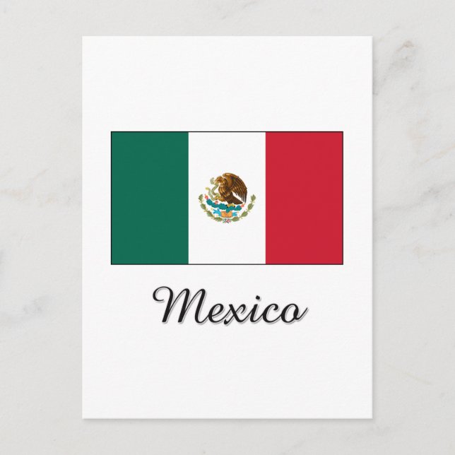 Mexiko Flagga Design Vykort (Framsida)