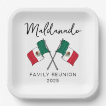 Mexiko Flagga Familjeåterträff 
