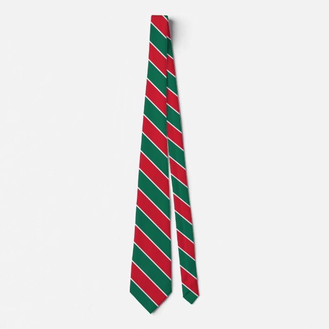 Mexiko Flagga Färg Elegant Slips (Framsida)
