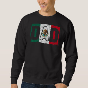Mexiko Flagga Fars dag Pride Mexiko Pappa Lång Ärmad Tröja
