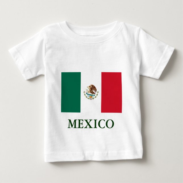 Mexiko Flagga Infants T-shirt (Framsida)