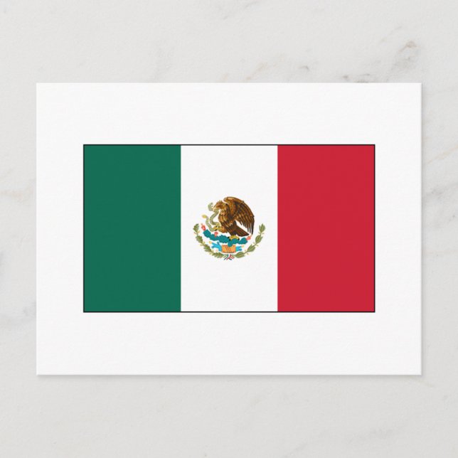 Mexiko FLAGGA Internationell Vykort (Framsida)