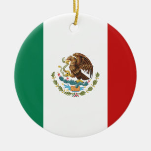 Mexiko Flagga Julgransprydnad Keramik