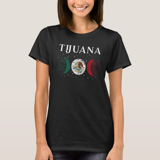 Mexiko Flagga Kärlek Tijuana Mexiko Vacation 1 T Shirt (Framsida)