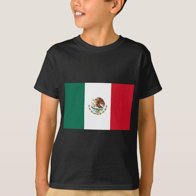 Mexiko Flagga Kids T-shirt (Framsida)