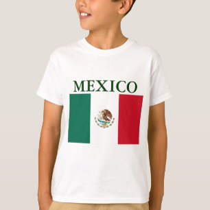 Mexiko Flagga Kids T-shirt White