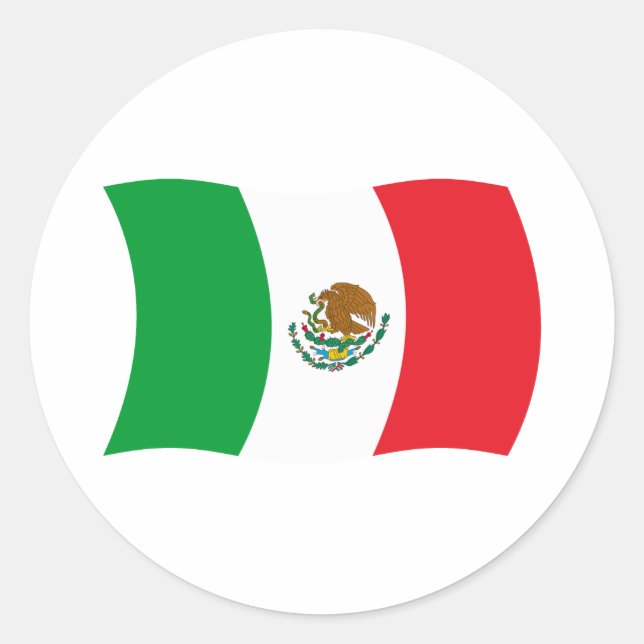 Mexiko Flagga Klistermärke (Framsida)