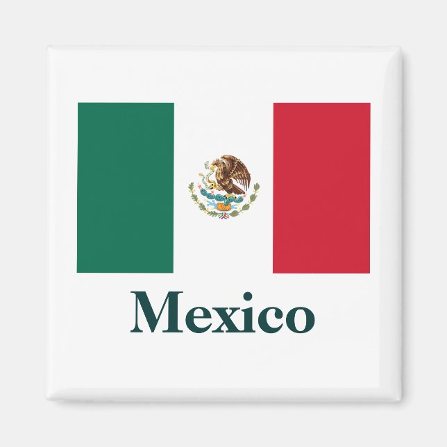 Mexiko Flagga Magnet (Framsidan)