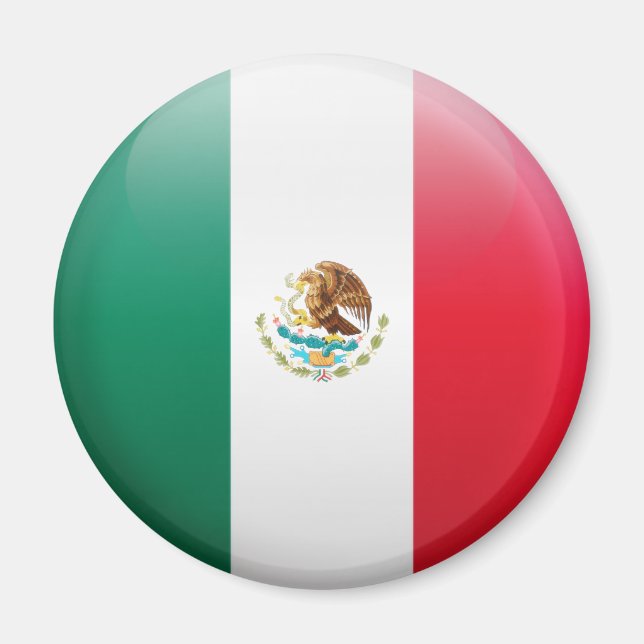 Mexiko Flagga Magnet (Framsidan)