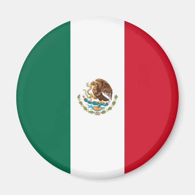 Mexiko Flagga Magnet (Framsidan)