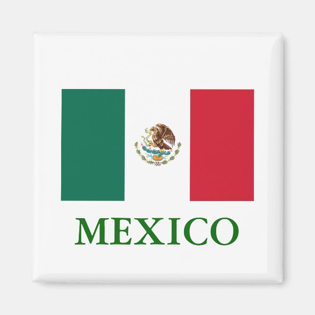 Mexiko Flagga Magnet (Framsidan)