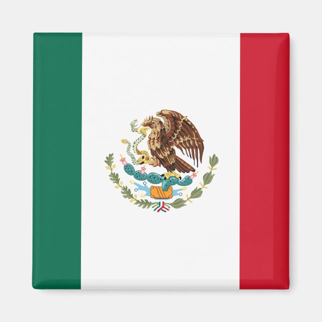 Mexiko Flagga Magnet (Framsidan)