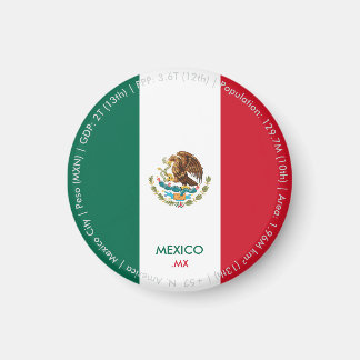 Mexiko Flagga Magnet