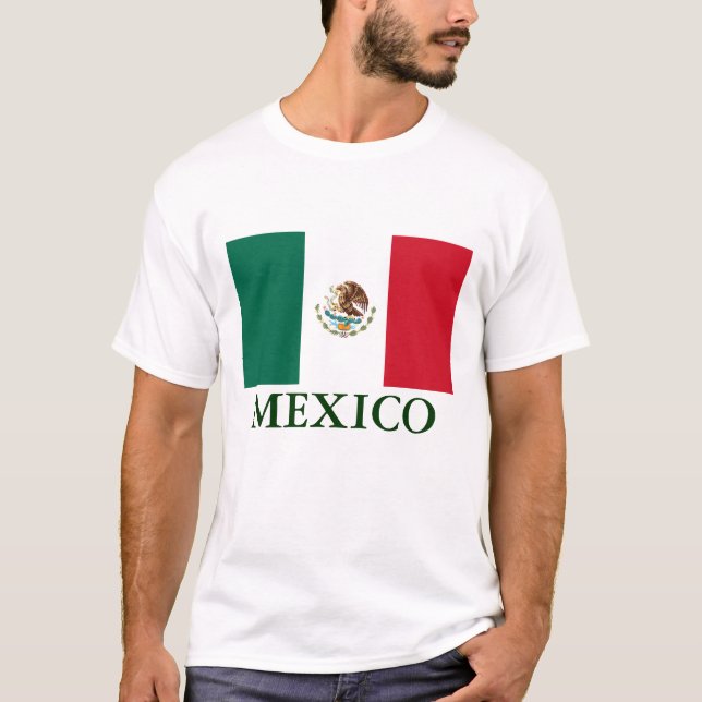 Mexiko Flagga Manar T-shirt (Framsida)
