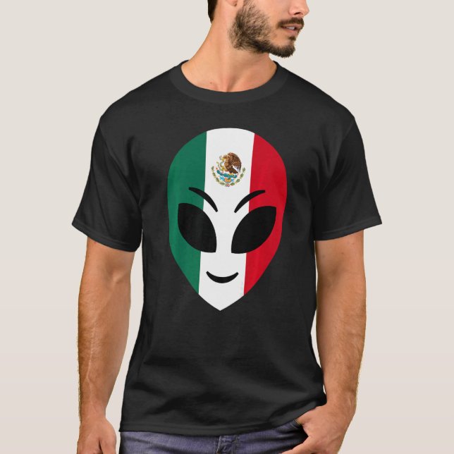 Mexiko Flagga mexikanska Alien T Shirt (Framsida)