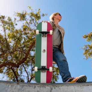Mexiko flagga mini skateboard bräda 18,5 cm