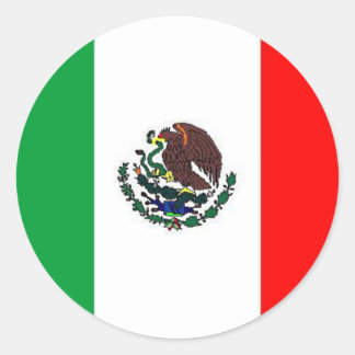 MEXIKO-FLAGGA - NATIONELL MEXISK FLAGGA RUNT KLISTERMÄRKE