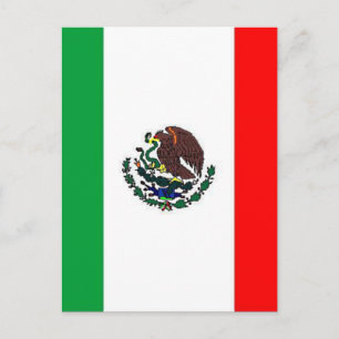 MEXIKO-FLAGGA - NATIONELL MEXISK FLAGGA VYKORT