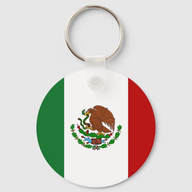 Mexiko Flagga Nyckelring (Framsida)