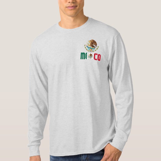 Mexiko Flagga och Jacka av Arm Patriotic T-Shirt (Framsida)