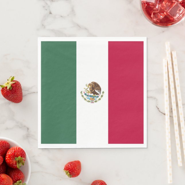 Mexiko flagga pappersservett (Insitu)