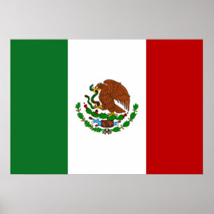 Mexiko Flagga Poster
