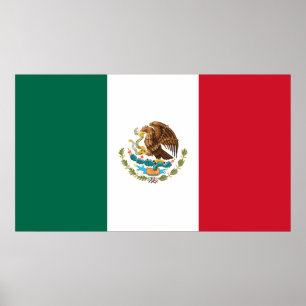 Mexiko flagga poster
