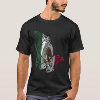 Mexiko Flagga Praying Händer T Shirt