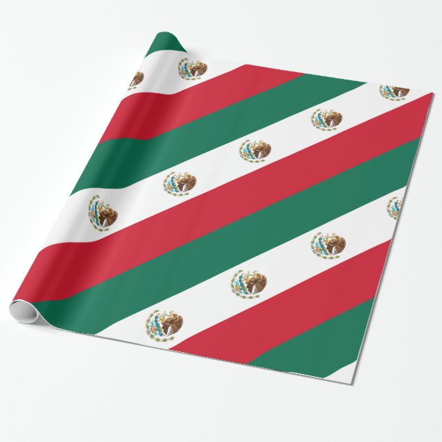 Mexiko flagga presentpapper (Utrullad)