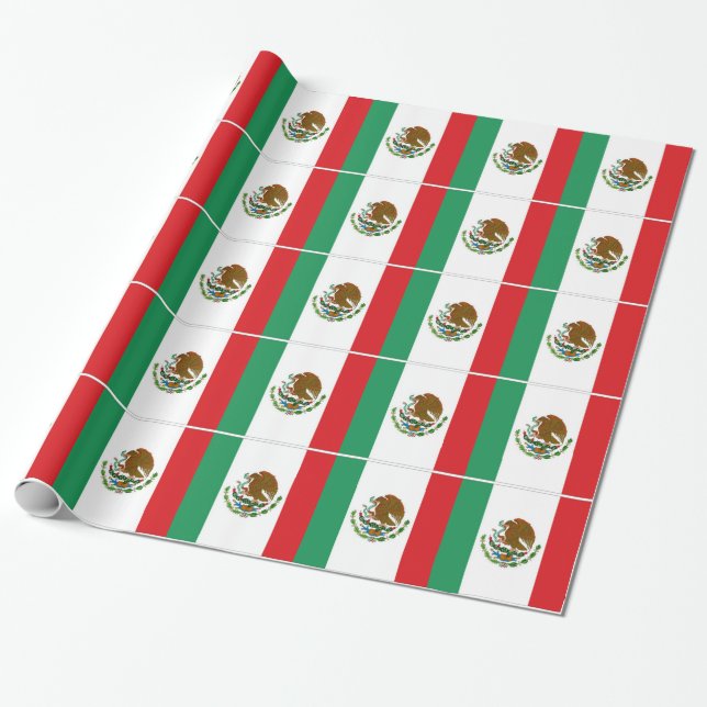  Mexiko Flagga Presentpapper (Utrullad)