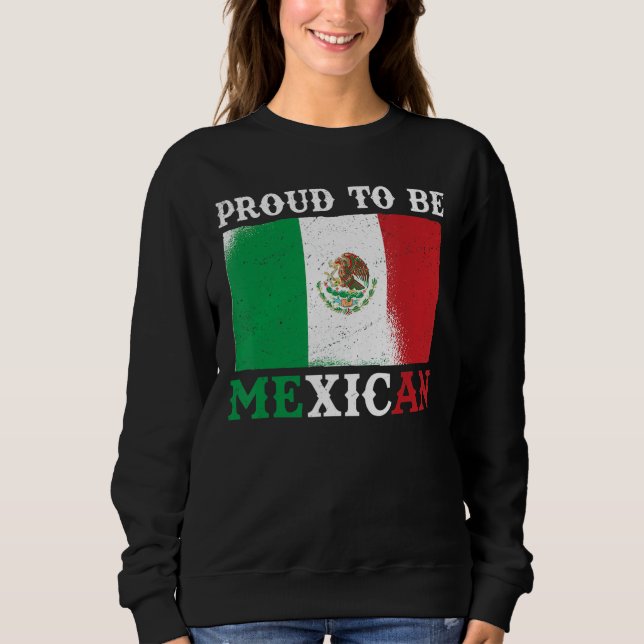 Mexiko Flagga Proud Mexican T Shirt (Framsida)