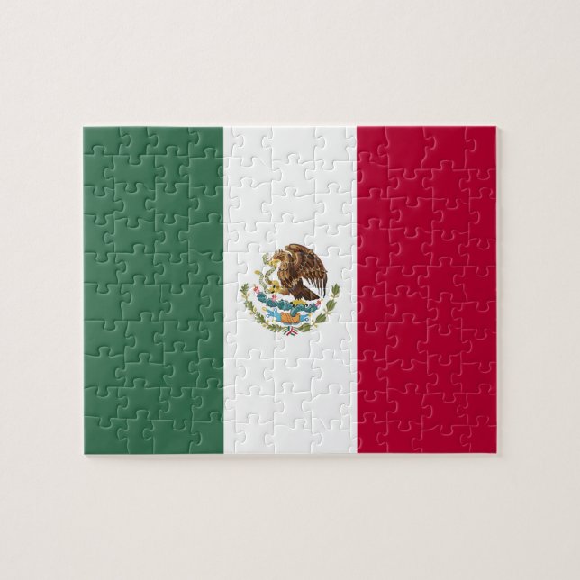 Mexiko flagga pussel (Horisontell)