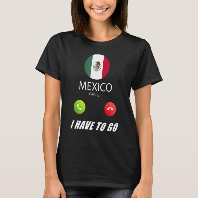 Mexiko Flagga Souvenir, Mexiko ringer T Shirt (Framsida)